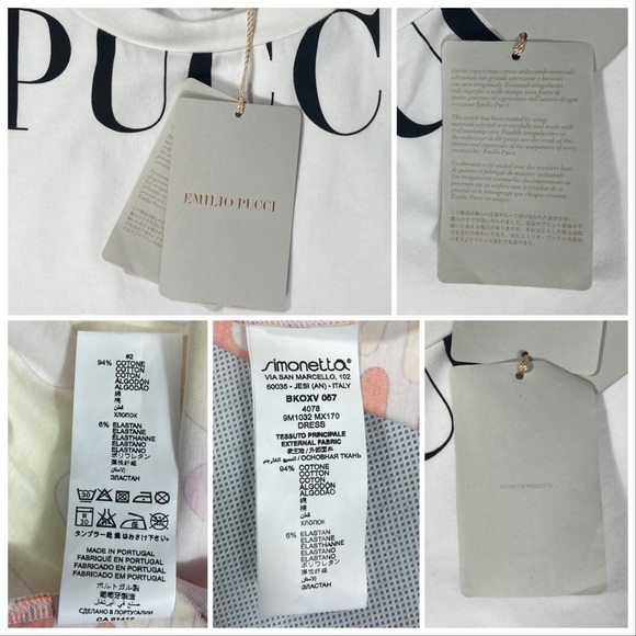 NWT Emilio Pucci Junior Graphic Logo Print Midi Dress - Picture 10 of 10